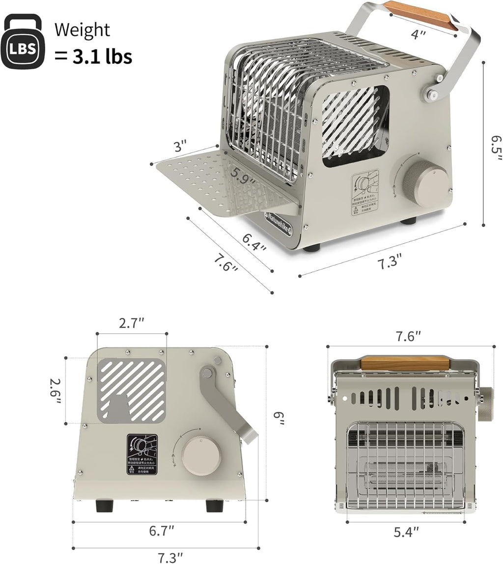 Time™ 3-in-1 Portable Butane Camping Heater