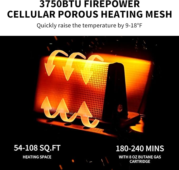 Time™ 3-in-1 Portable Butane Camping Heater