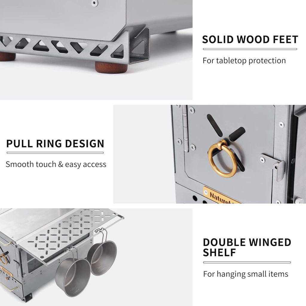Icefield™ Tabletop Wood-Burning Stove with Chimney